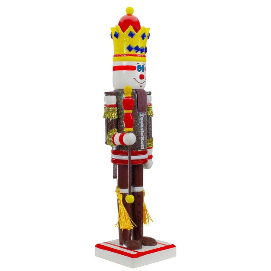 Figures * | Northlight 14 Tootsie Roll Wooden Christmas Nutcracker Figure With Scepter