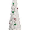 Christmas Table Top Trees * | Allstate 24 White Whimsical Snowball Glitter Tabletop Christmas Topiary Tree Unlit