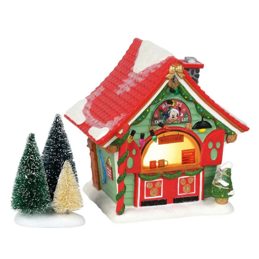 Christmas Village Sets & Accessories * | Department 56 Mickey'S Tree Lot Lighted Building #4059627