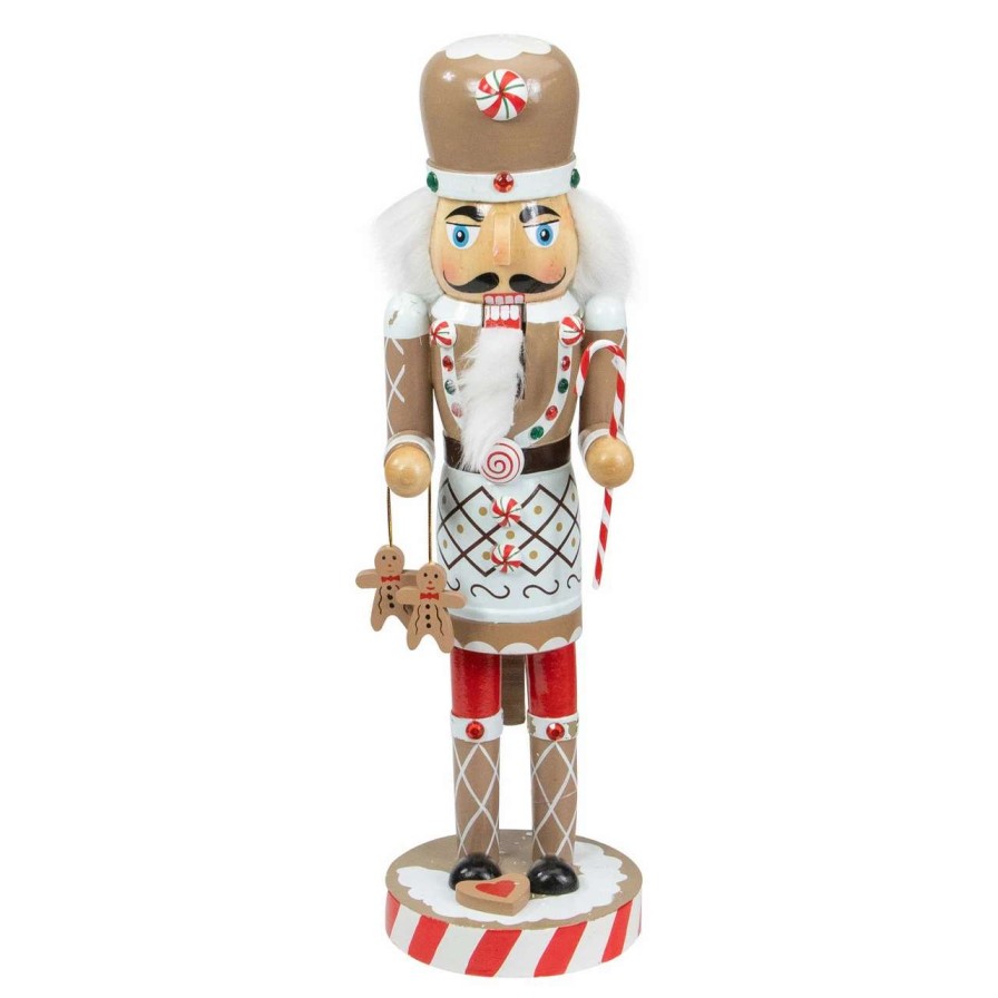 Figures * | Northlight 14 Beige And Red Gingerbread Chef Christmas Nutcracker