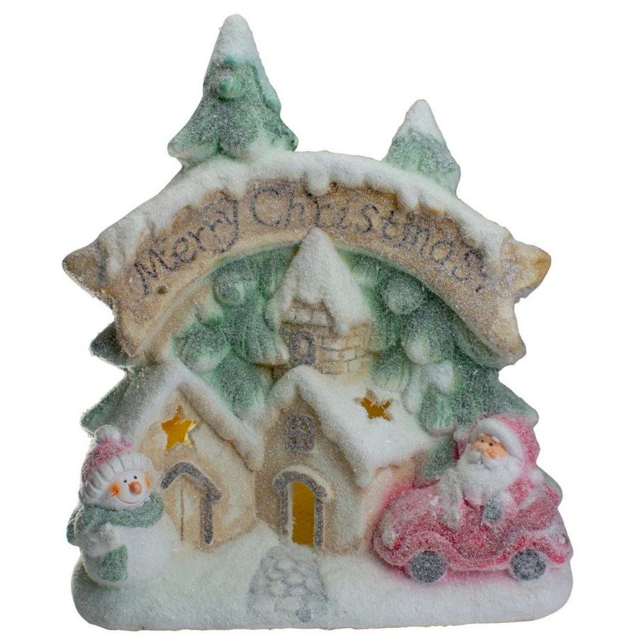 Christmas Village Sets & Accessories * | Northlight 16.5 Led Lighted Glittered Snow-Covered Winter Village Christmas Tabletop Decoration