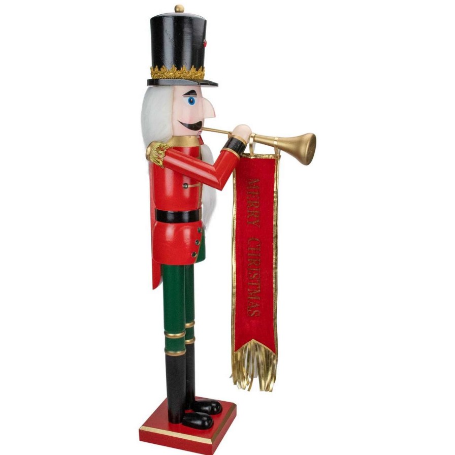 Figures * | Northlight 36 Red And Green Christmas Nutcracker Soldier With Horn