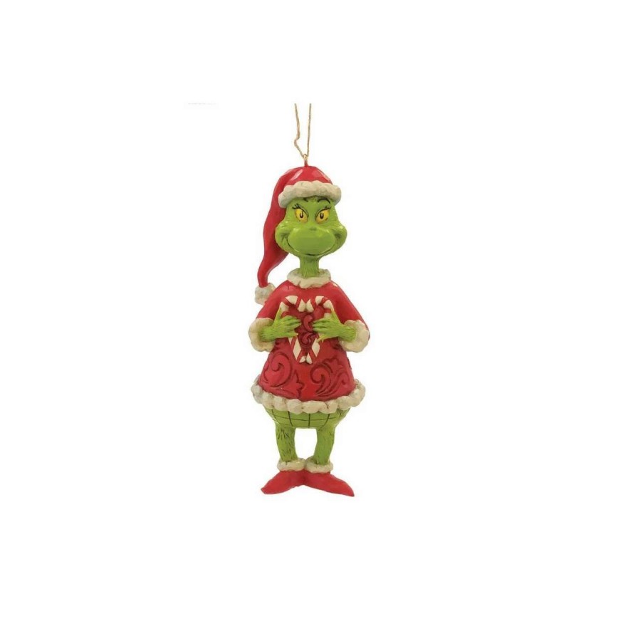 Christmas Village Sets & Accessories * | Department 56 Dept 56 Grinch Holding Candy Cane Christmas Ornament