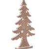 Christmas Table Top Trees * | Allstate 16.5 Brown Buttoned Christmas Tree Tabletop Decor