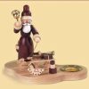 Candles & Lanterns * | Byers' Choice 4.75 Wooden Santa With Sledge Carrying Gifts Christmas Candle Holder