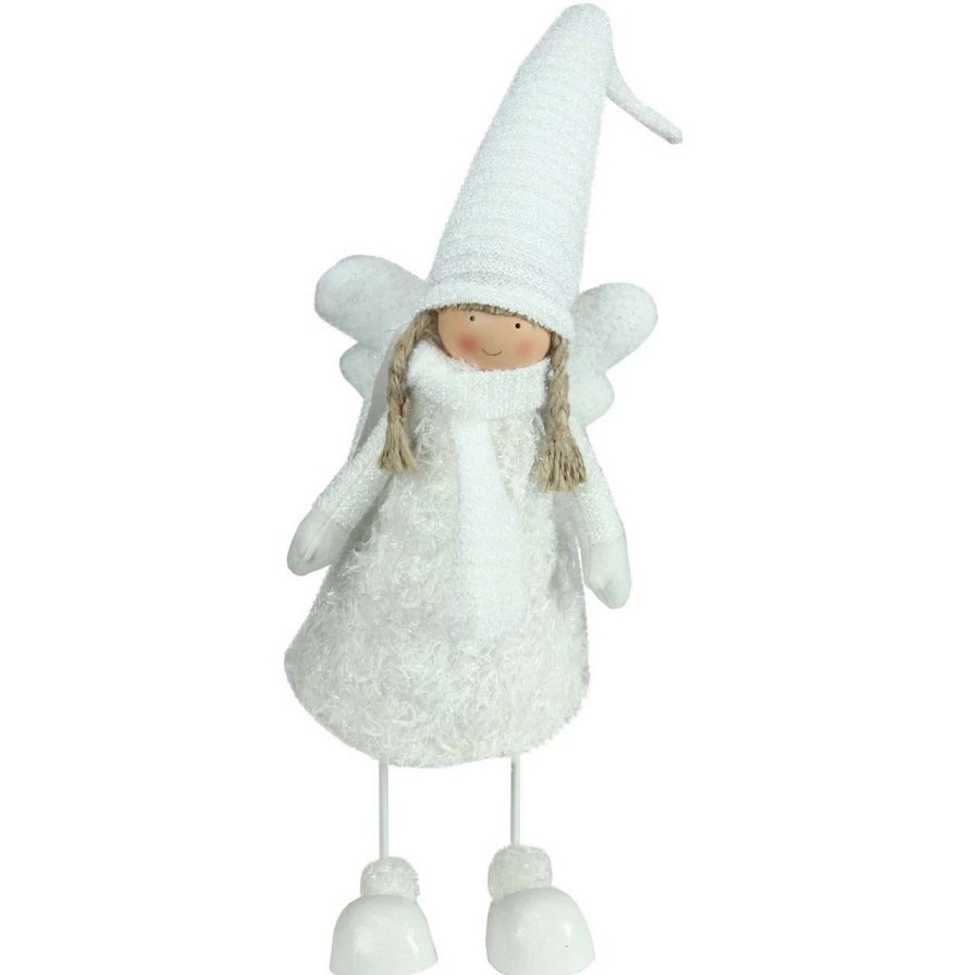 Figures * | Northlight 26.75 White Bobble Girl Angel Christmas Tabletop Figurine