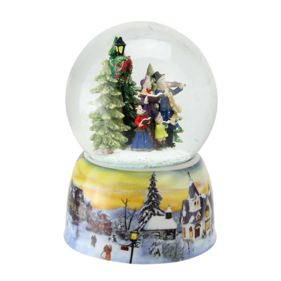 Christmas Village Sets & Accessories * | Northlight 6 Christmas Carolers Winter Scene Musical Snow Globe