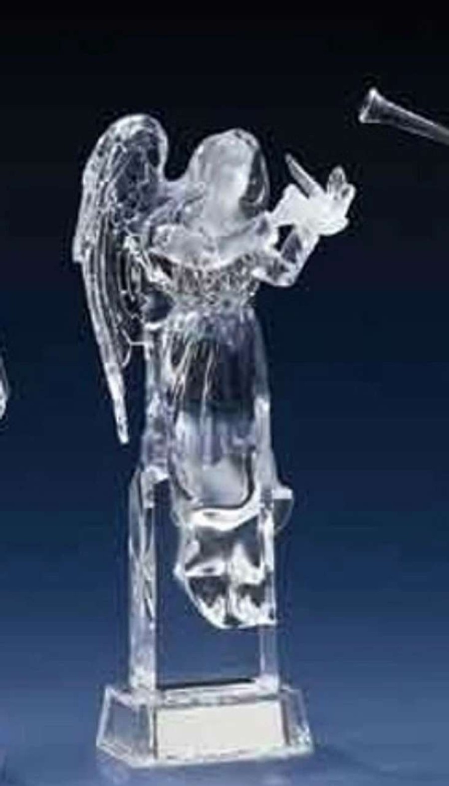 Figures * | Roman 10 Icy Crystal Led Lighted Christmas Angel Figure Holding Dove