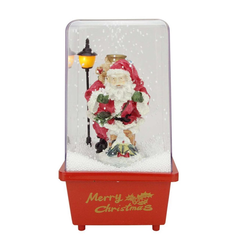 Christmas Village Sets & Accessories * | Northlight 11.5 Musical Santa Claus Christmas Snow Globe Glittering Snow Dome