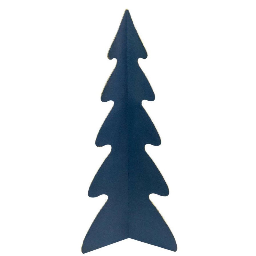 Christmas Table Top Trees * | Northlight 15 Blue Triangular Christmas Tree With A Curved Design Tabletop Decor