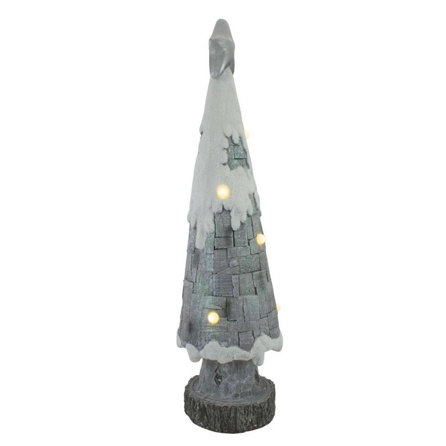 Christmas Table Top Trees * | Northlight 29 Led Lighted Gray And White Tabletop Christmas Tree