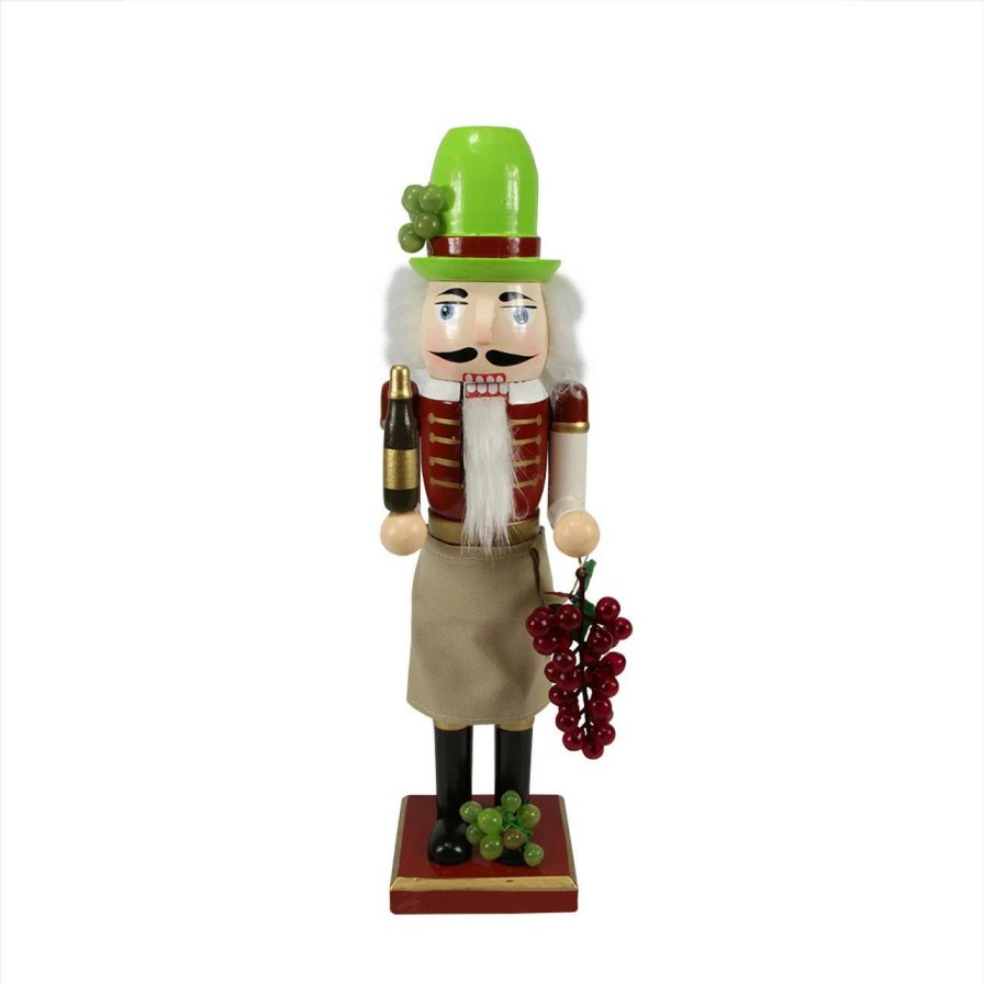 Figures * | Nutcracker Factory 14 Green And Red Wine With Grapes Christmas Nutcracker