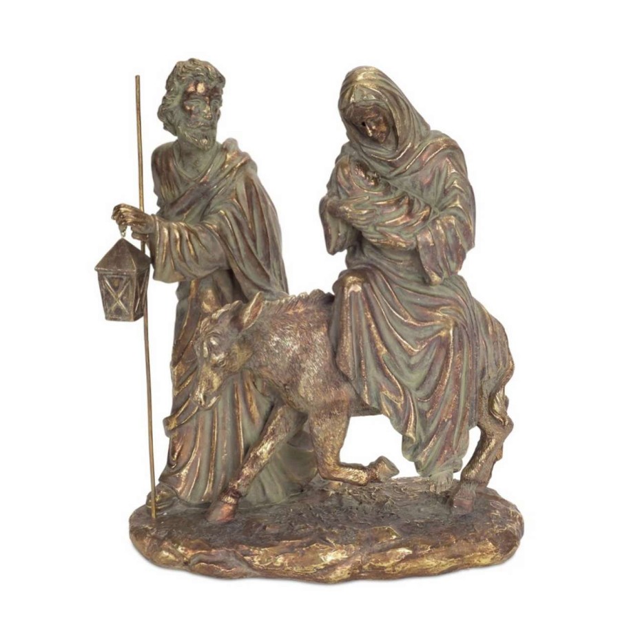 Nativity Sets & Accessories * | Melrose 12 Bronze Holy Family Nativity Scene Christmas Tabletop Decor