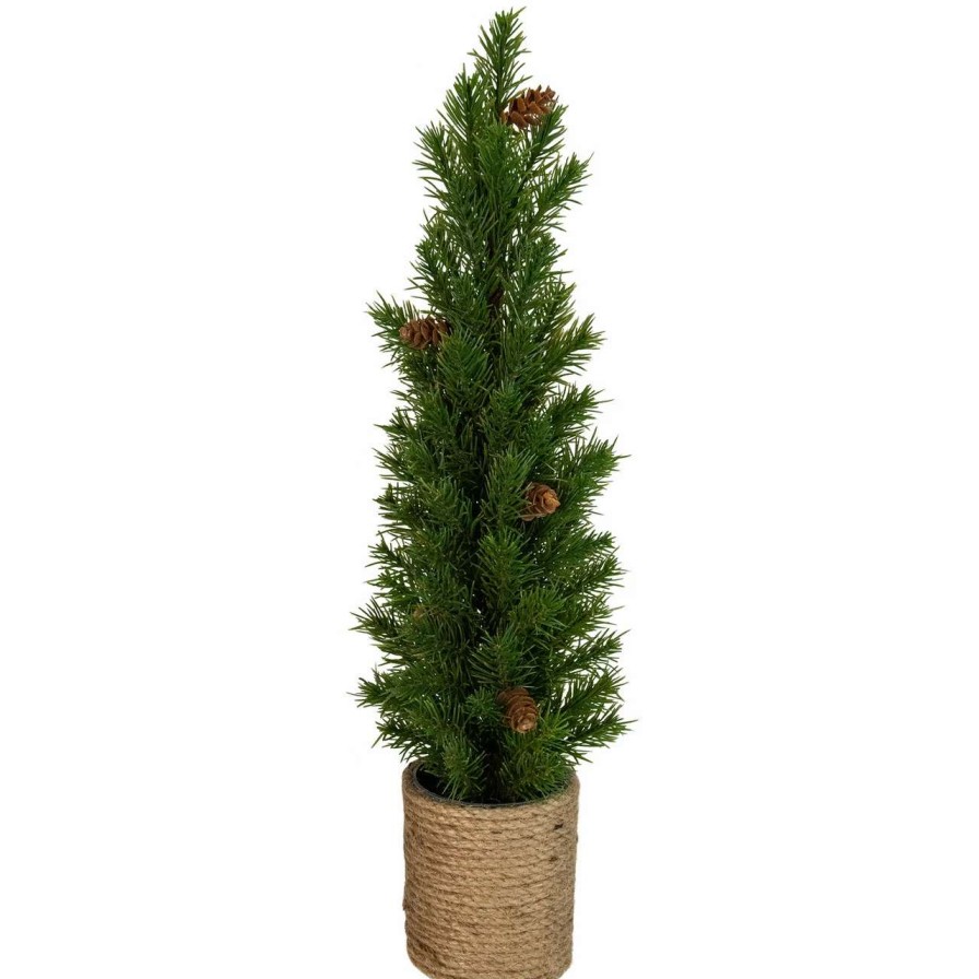 Christmas Table Top Trees * | Northlight 16.5 Mini Artificial Christmas Tree With Pinecones Unlit