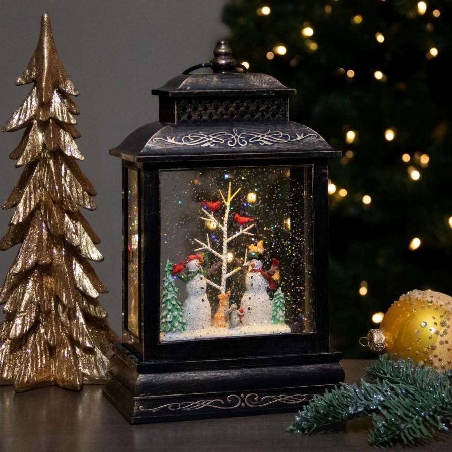 Candles & Lanterns * | Northlight 12 Musical Lighted Snowmen Christmas Snow Globe Lantern