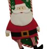 Stockings & Holders * | Red & Green Felt Santa Claus Snowflake Christmas Holiday Stocking