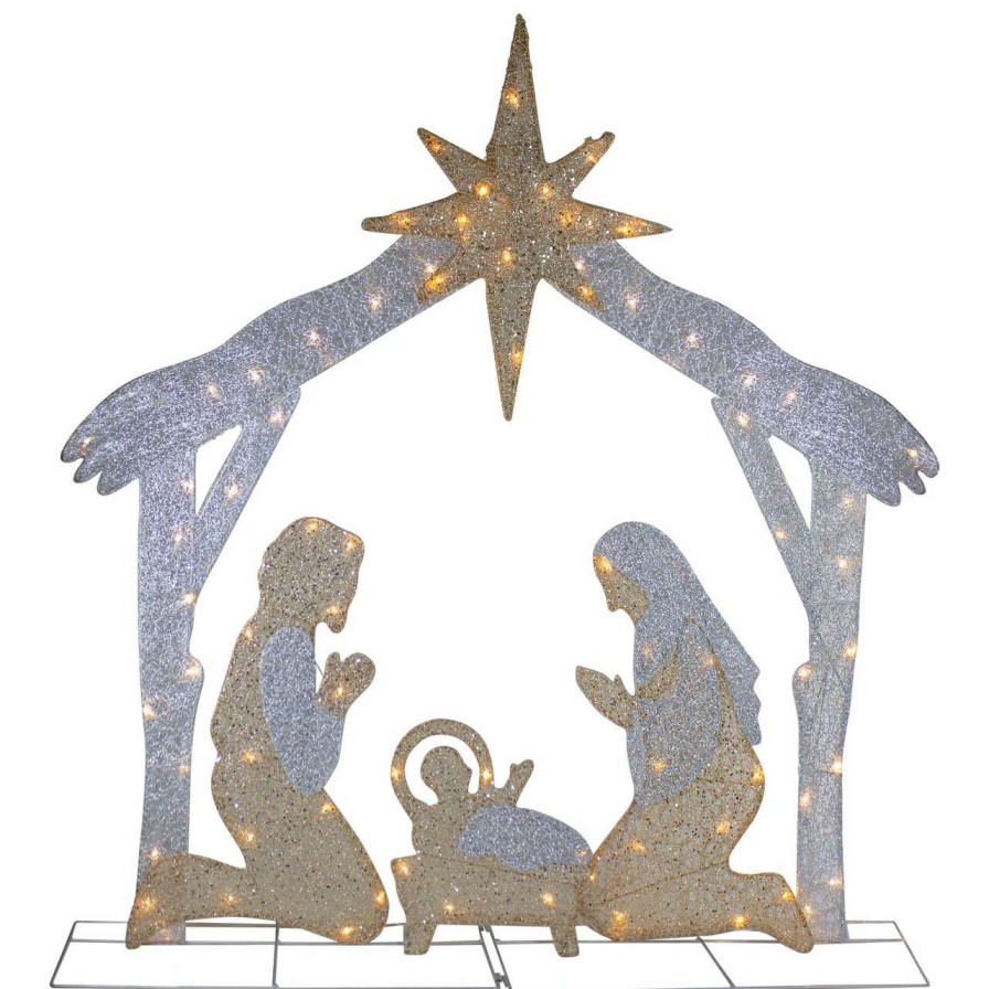 Nativity Sets & Accessories * | Northlight 44 Led Lighted Holy Family Nativity Scene Outdoor Christmas Decoration