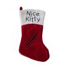 Stockings & Holders * | Northlight 19 Red And White Angel 'Nice Kitty' Embroidered Christmas Stocking