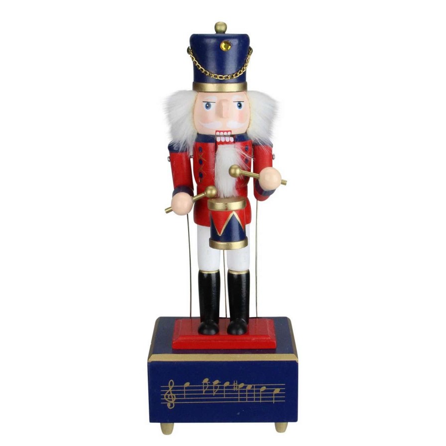 Figures * | Northlight 12 Red And Black Animated Musical Christmas Nutcracker Drummer Tabletop Figurine