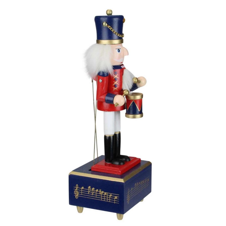 Figures * | Northlight 12 Red And Black Animated Musical Christmas Nutcracker Drummer Tabletop Figurine