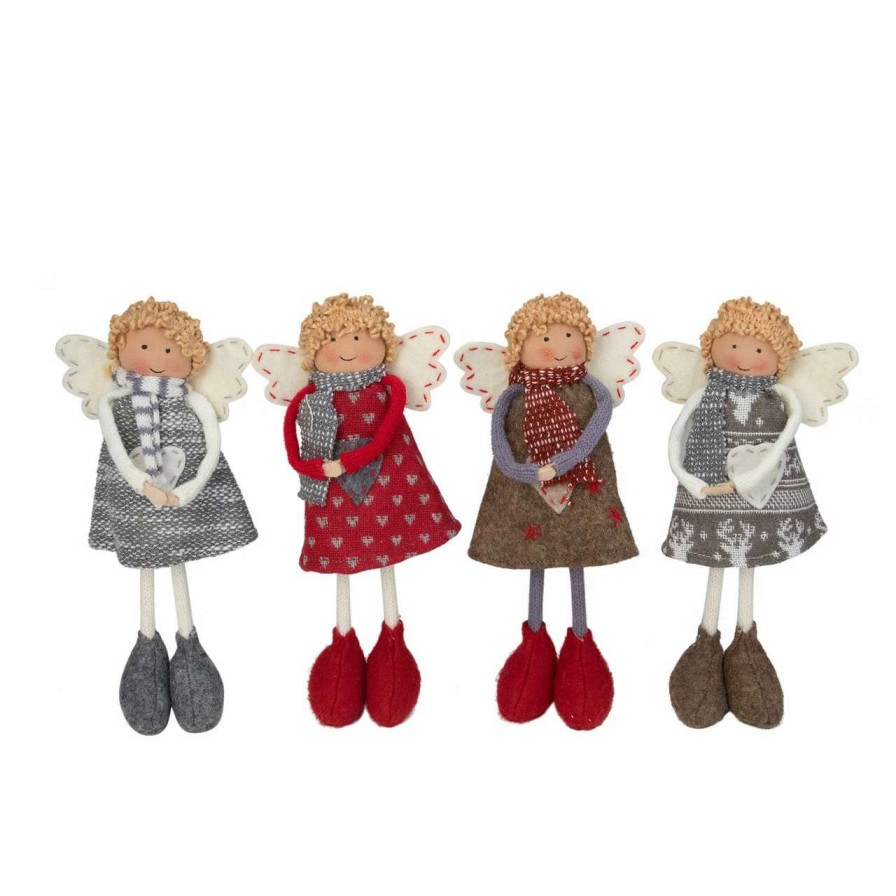 Figures * | Northlight Set Of 4 Standing Angel Sisters Christmas Decor 9