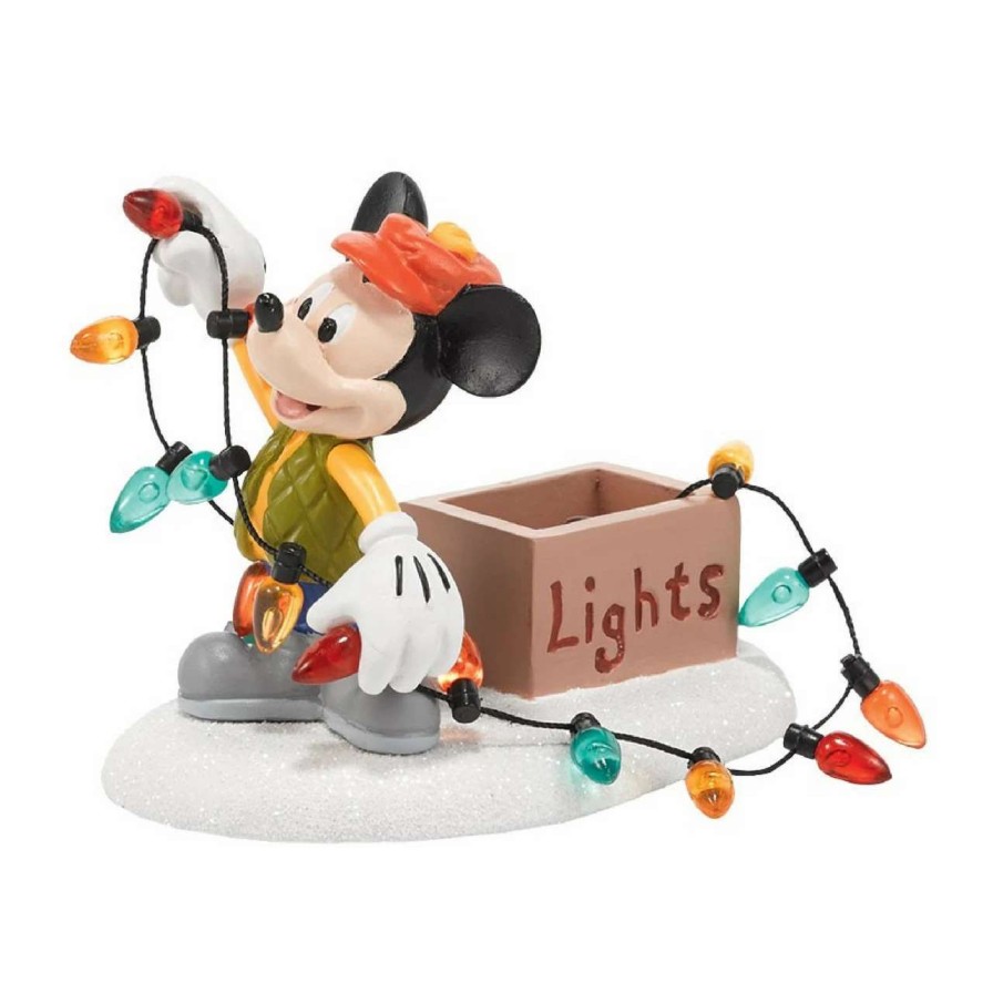 Christmas Village Sets & Accessories * | Department 56 Mickey Lights Up Christmas Tabletop Piece #4038634