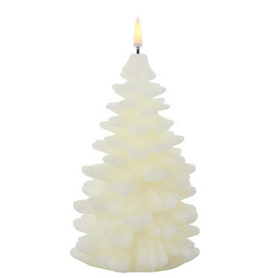 Candles & Lanterns * | Raz 8 Ivory White Battery Operated Flameless Christmas Tree Wax Candle