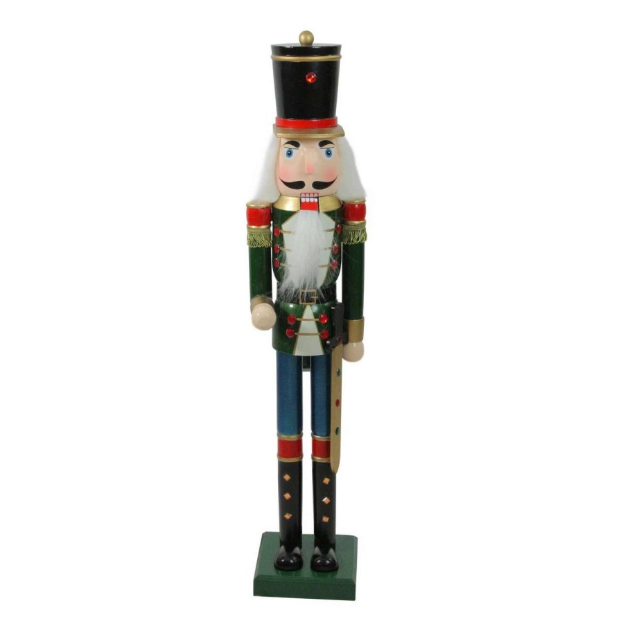 Figures * | Northlight 36.75 Green And Black Christmas Nutcracker Soldier With Sword