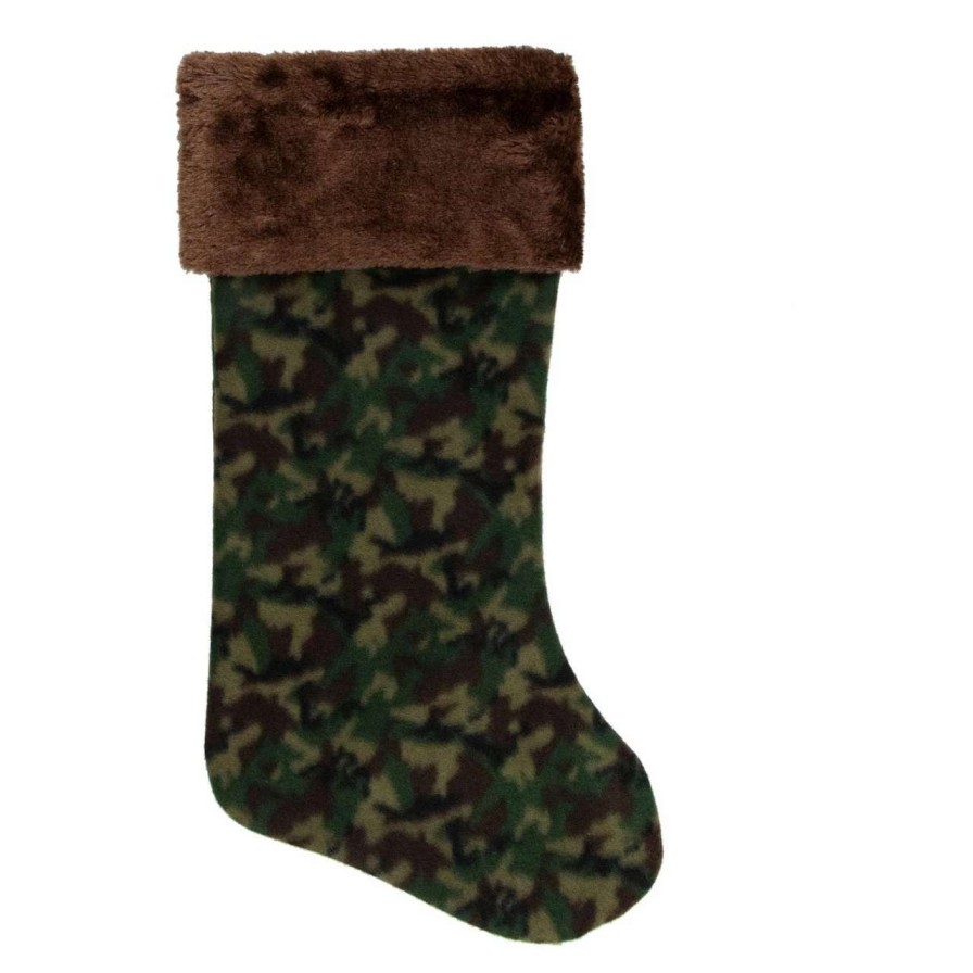 Stockings & Holders * | Northlight 19 Brown And Green Camouflage Christmas Stocking With Brown Cuff