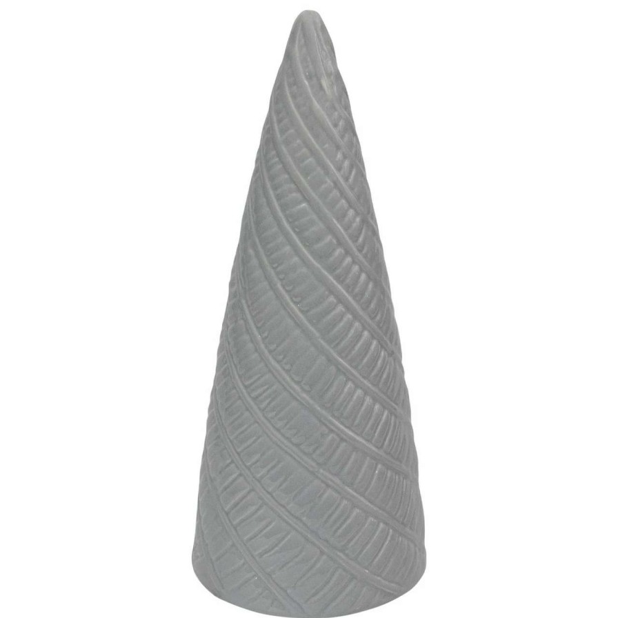 Christmas Table Top Trees * | Northlight 7 Gray Ceramic Cone Tree Christmas Table Top Decoration