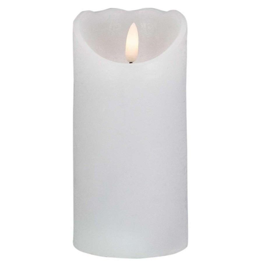 Candles & Lanterns * | Northlight 6 Led White Flameless Pillar Christmas Decor Candle