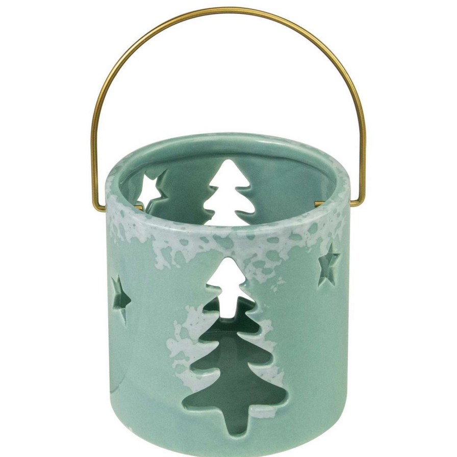 Candles & Lanterns * | Northlight 3.75 Green Christmas Tree Cut Out Tea Light Candle Holder