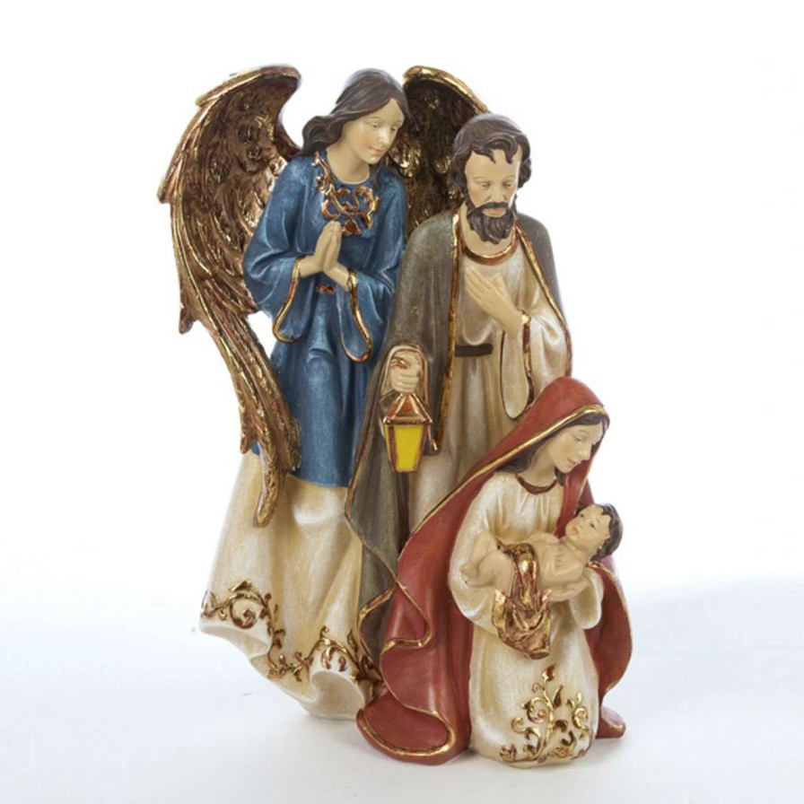 Nativity Sets & Accessories * | Kurt Adler 12.25 Holy Family Joseph And Angel Christmas Tabletop Decor