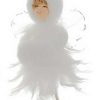 Figures * | Allstate 7 Ice Palace Vintage-Style White Glittered Feather Fairy With Muff Christmas Table Top Decoration